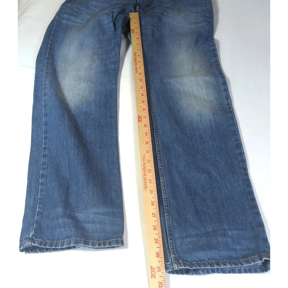 Diesel WAYKEE Jeans Men 34x32 Blue Indigo Straight Leg Button Fly Wash 0839C